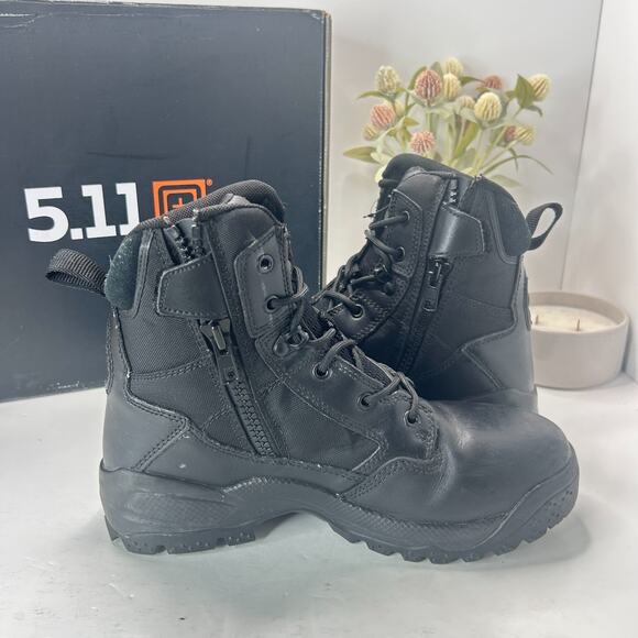 5.11 Tactical A.T.A.C. 2.0 6” Combat Lace Up Zip Boots Black 12394ABR Men's 10 - Picture 5 of 9